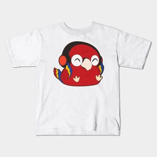 Parrot - Music with Headphone Kids T-Shirt